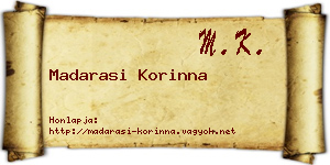 Madarasi Korinna névjegykártya